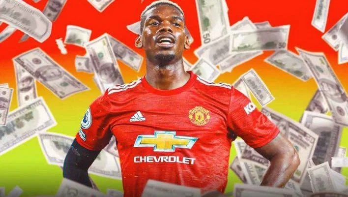 Paul Pogba as on of the h highest earner in soccer as a player