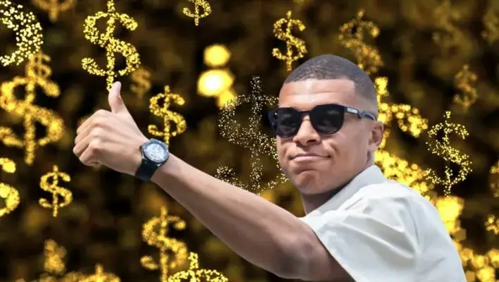 Kylian Mbappé as a pro soccer player with highest earning
