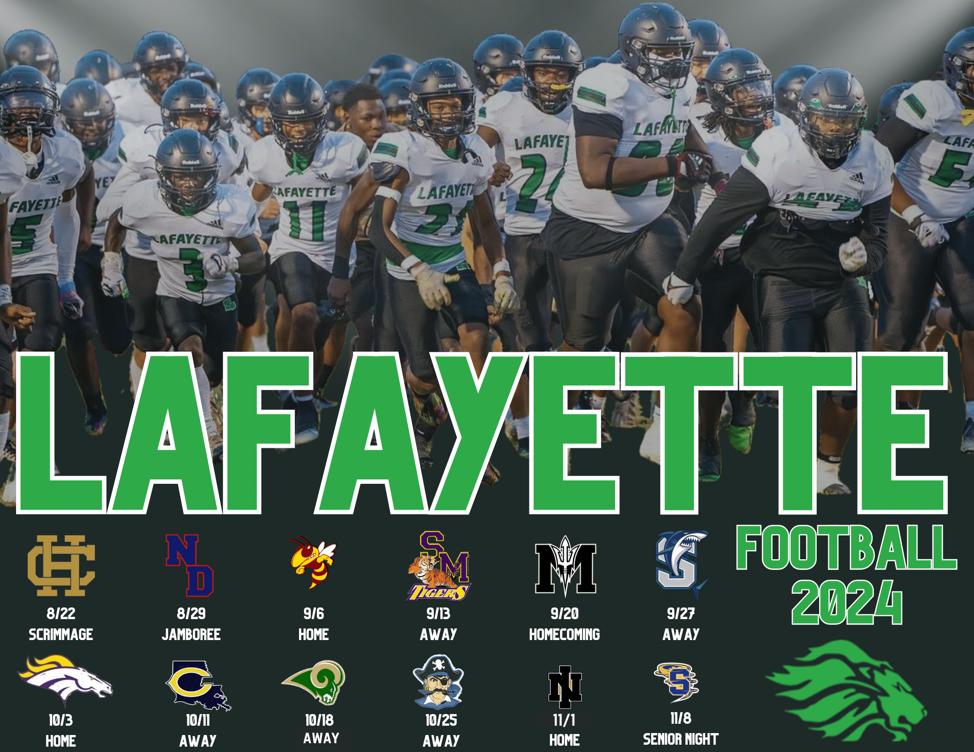 Lafayette High School Football Schedule