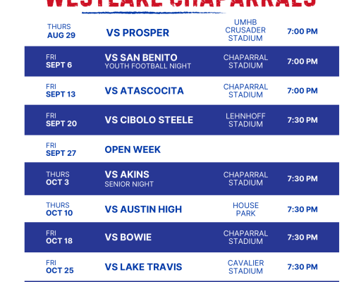 Westlake High School Football Schedule